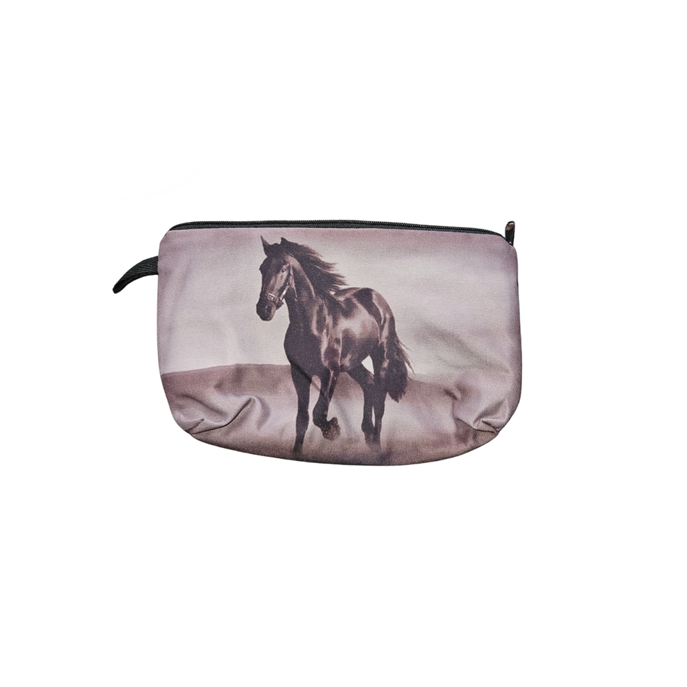 Horse Print Cosmetic Pouch